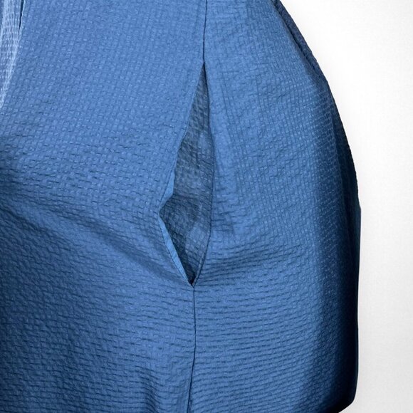 J. CREW Lorelei Beach Strapless Blue Dress in Embossed Silk 8 - Picture 6 of 9